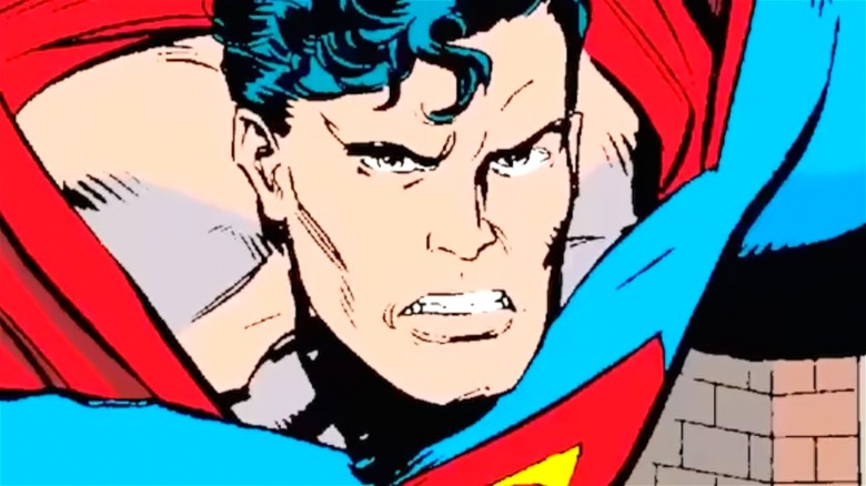 Superman frowning