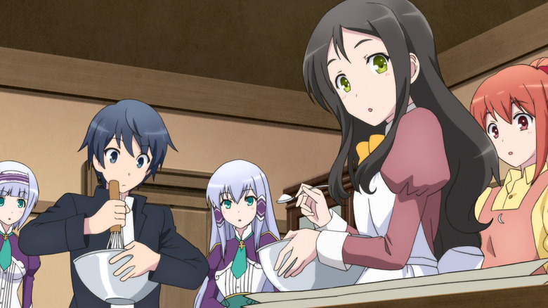 Touya and girls cooking