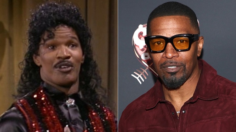 Jamie Foxx on In Living Color (left); Jamie Fox now (right)