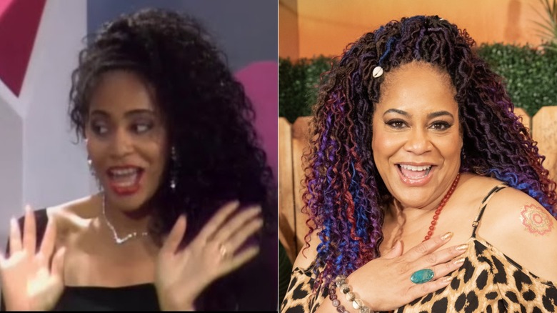 Kim Coles on In Living Color (left); Kim Coles now (right)