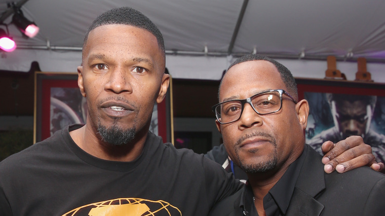 Jamie Foxx and Martin Lawrence black suit and jacket