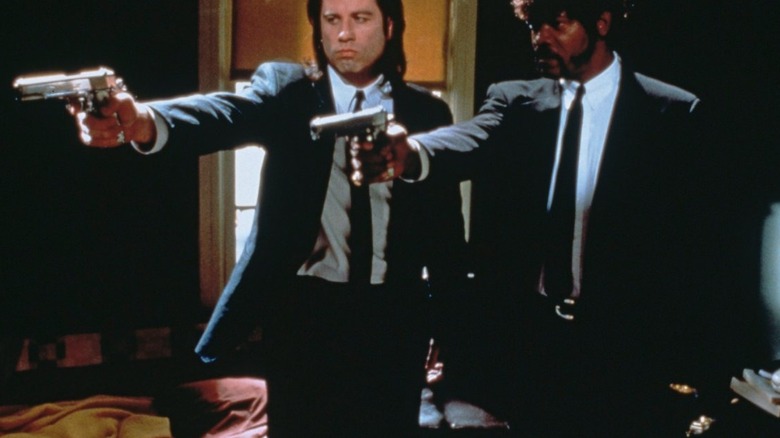Jules and Vincent firing guns