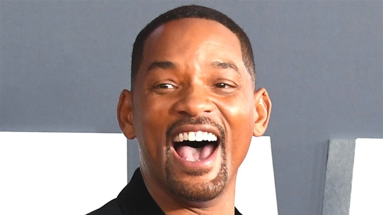 Will Smith open smile red carpet