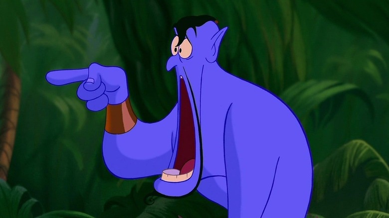 Genie shocked by Aladdin