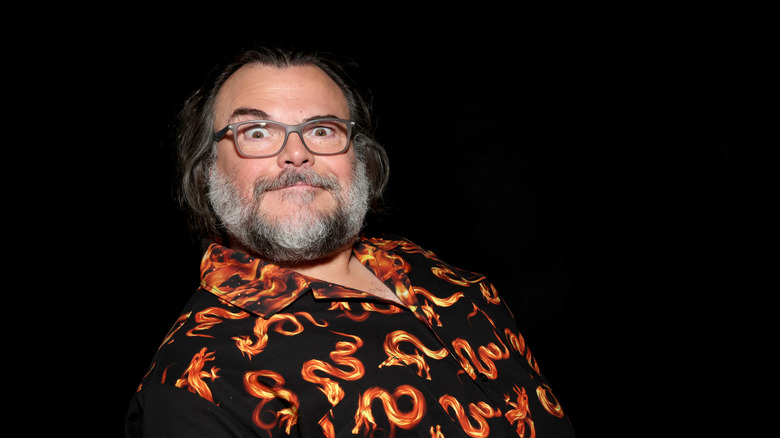 Jack Black with a quirky expression at an April 2026 event.