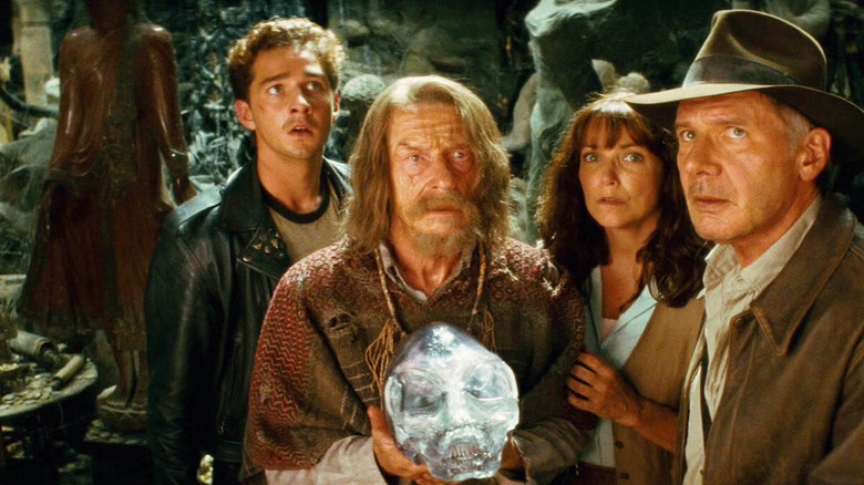Indiana Jones and Mutt with the crystal skull
