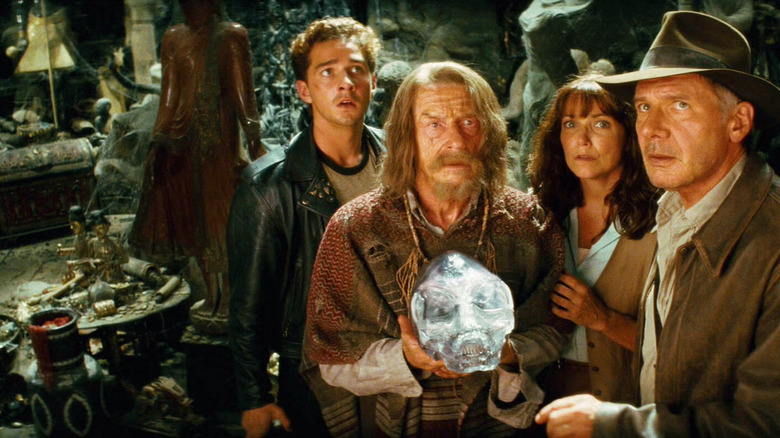 Indiana Jones and Mutt with the crystal skull