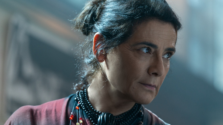 Professor Armagen looking at class