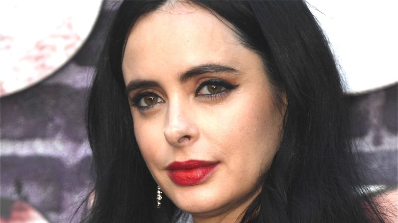 Krysten Ritter red lipstick