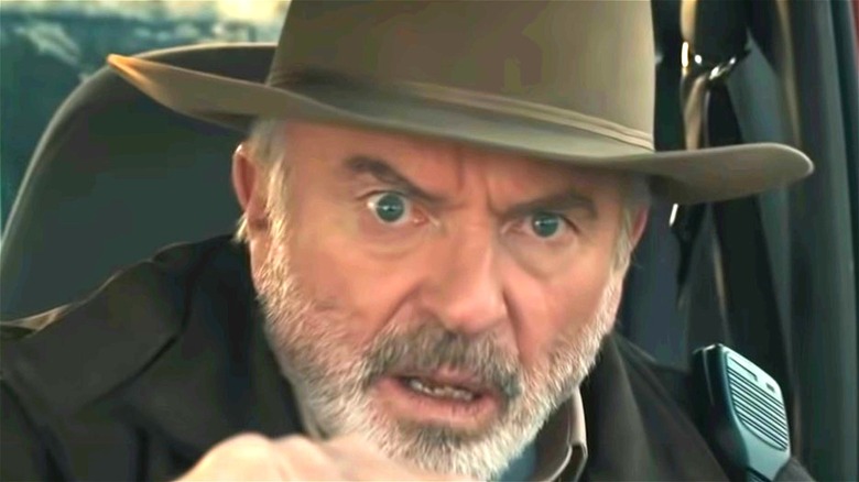 Sam Neill with shocked expression