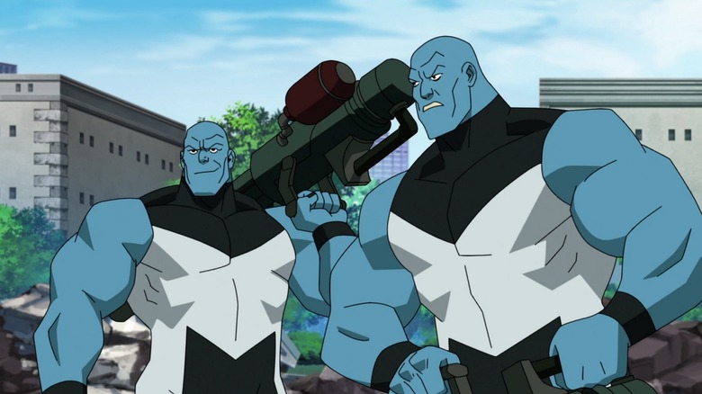 Mauler twins standing together