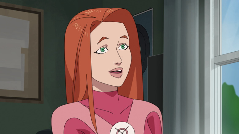 Atom Eve smiling in Mark's room