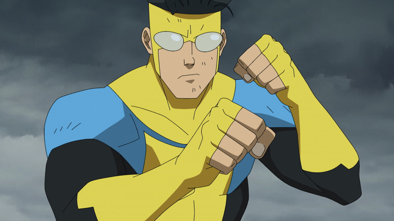 Invincible Mark Grayson putting up fists