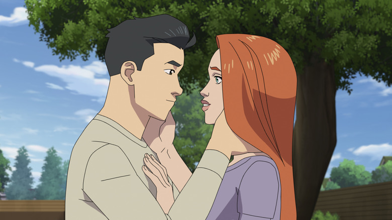 Mark looking into Eve's eyes on Invincible Season 4