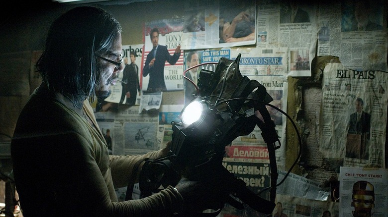 Whiplash builds his armor