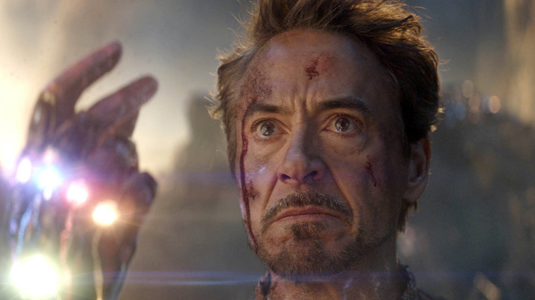 Tony Stark snaps his fingers in 