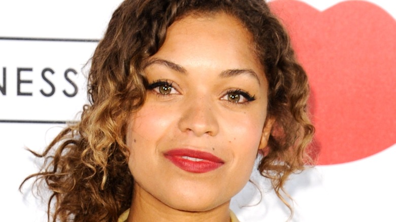 Antonia Thomas red lipstick