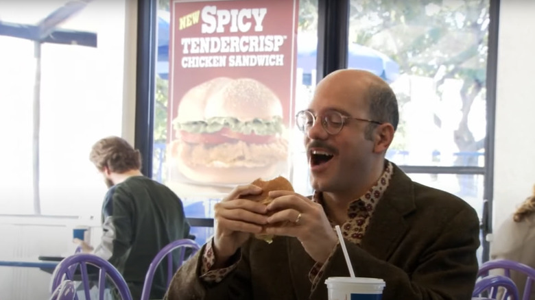 Tobias Funke eating burger