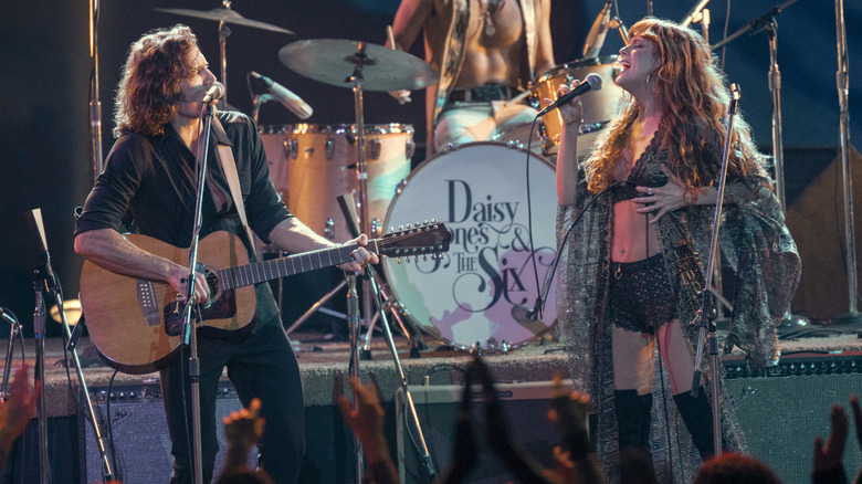 Daisy and Billy singing in Daisy Jones & the Six