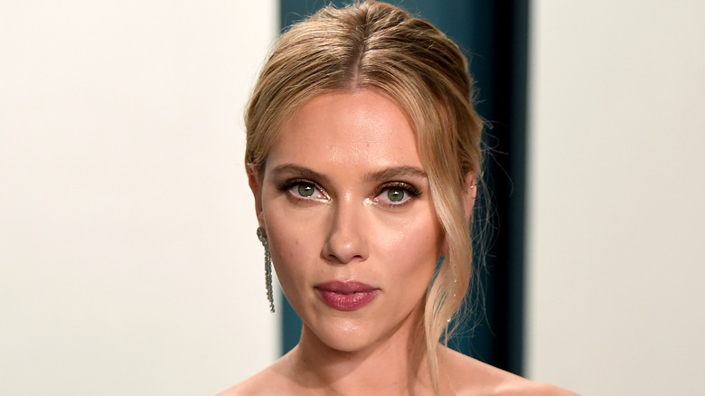 Scarlett Johansson with a neutral expression