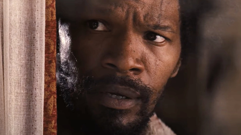 Jamie Foxx worried in Django Unchained