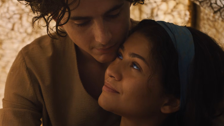 Chani smiling up at Paul in a trailer for Dune: Part Three (2026)