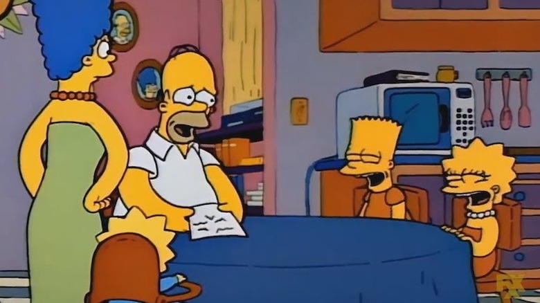 Simpson family laughing