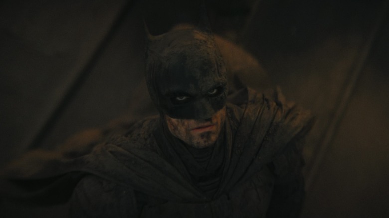 Batman looking up
