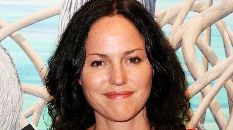 Jorja Fox Face Branches Background