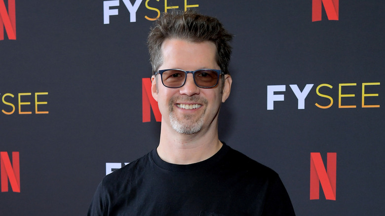 Chris Coelen in sunglasses at a Netflix event