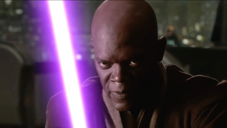 Mace Windu with lightsaber