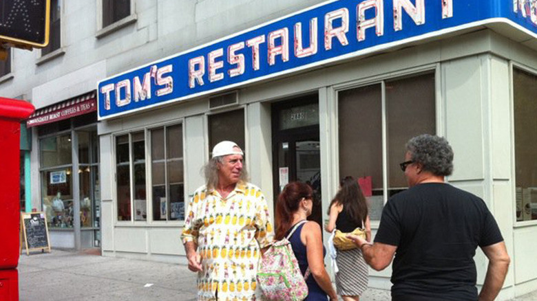 Kenny Kramer outside Tom's Restaurant