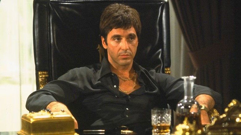 Tony Montana sitting down