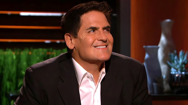 Mark Cuban smiling to the right