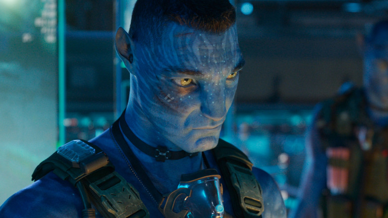 Quaritch plotting at the RDA base in "Avatar: Fire and Ash" (2025)