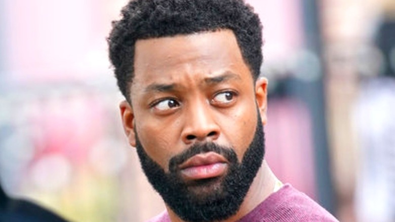 LaRoyce Hawkins looking to the right