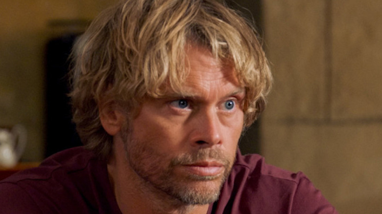 NCIS: Los Angeles Deeks wearing red shirt