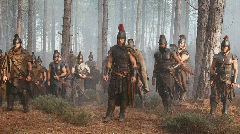 Odysseus and his men in the woods in The Odyssey