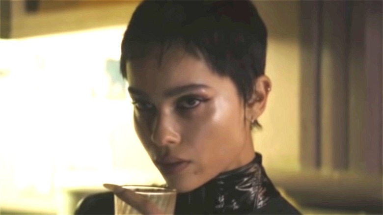 Selina Kyle drinking milk