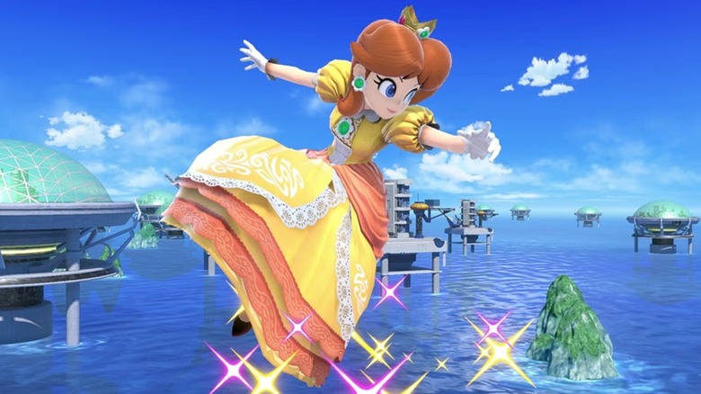 Princess Daisy showing off her fight moves in Super Smash Bros. Ultimate (2018)