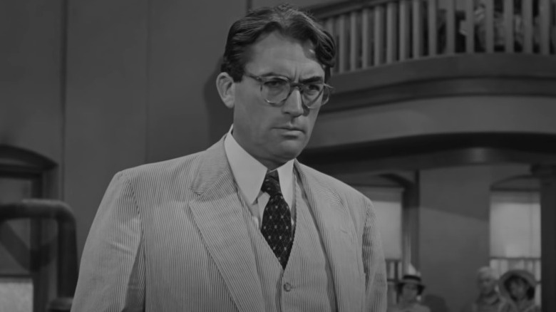 Atticus Finch in the courtroom in "To Kill a Mockingbird" (1962)