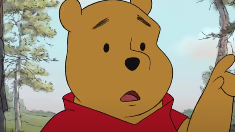 Winnie the Pooh looking hesitant