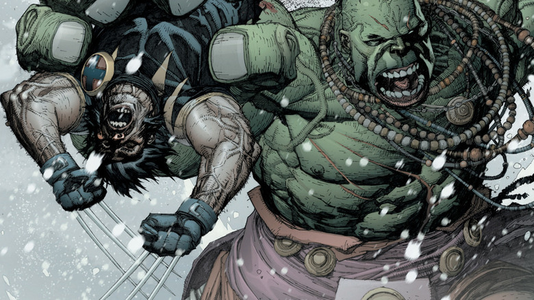 The Hulk rips Wolverine's body in half in "Ultimate Wolverine vs. Hulk" (2005)