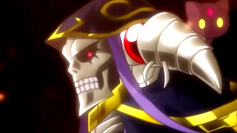 Ainz Ooal Gown appearing in chibi form for Isekai Quartet