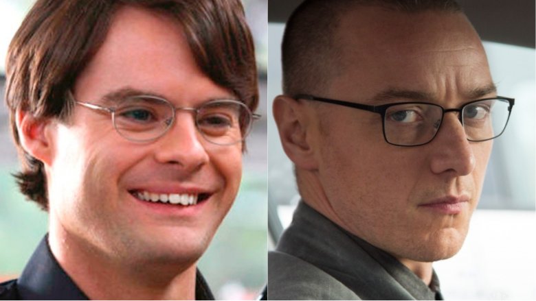 Bill Hader in Superbad and James McAvoy in Split