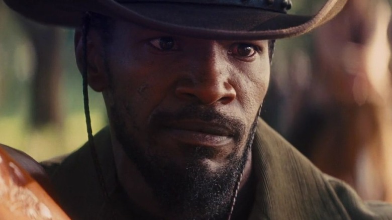 Django Freeman looking at Dr. King Schultz