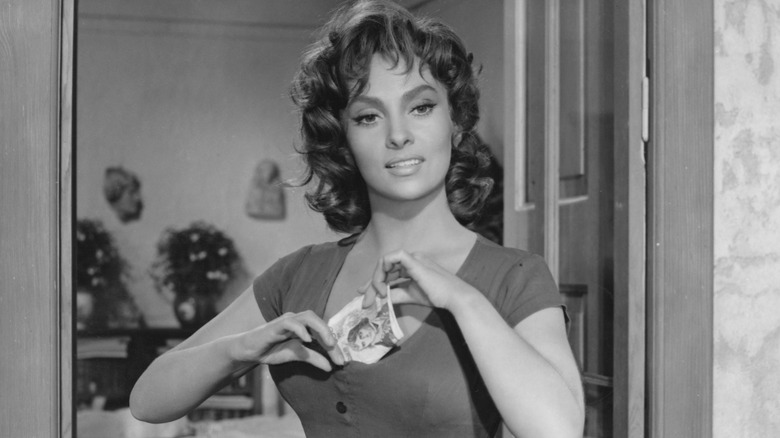 Gina Lollobrigida looking ahead