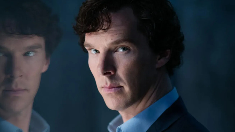Sherlock looks to the side