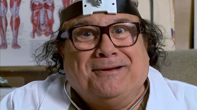 Frank smiling as Dr. Mantis Toboggan