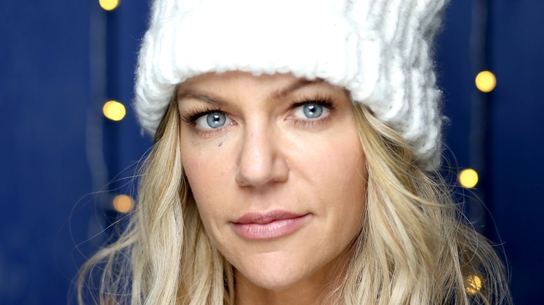 Kaitlin Olson in white beanie